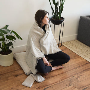 Halfmoon Sit Set: Mod Meditation Cushion + Zabuton