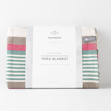 Load image into Gallery viewer, Halfmoon Beachstripe Cotton Yoga Blanket
